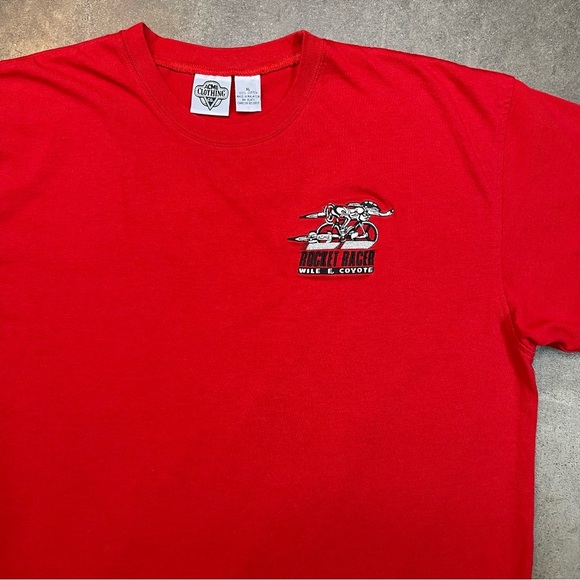 Vintage 90s Acme Rocket Racer Wile E Coyote T Shirt - Picture 2 of 8